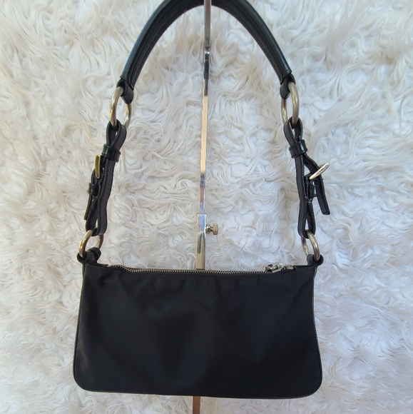 Prada Tessuto Spazzole Pochette Black Great Condition- Authentic - Picture 4 of 16